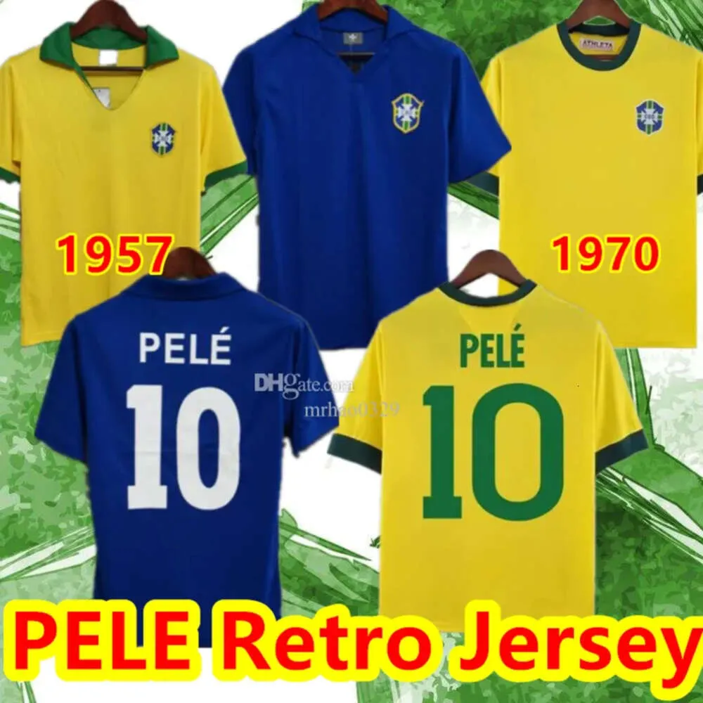 QQQ81957 1970 Retro Pele Brazils Futbol Formaları Camiseta De Futbol Paqueta Santos Gömlek Brasil 22 23 Maillots Futbol Erkekleri Kadın