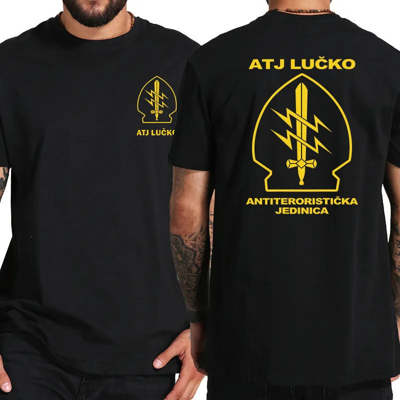 Mens tshirts atj lucko forças especiais forças militares fãs militaire fãs masculinos roupas 100% algodão unissexsummer oneck ue size tshirts 230403