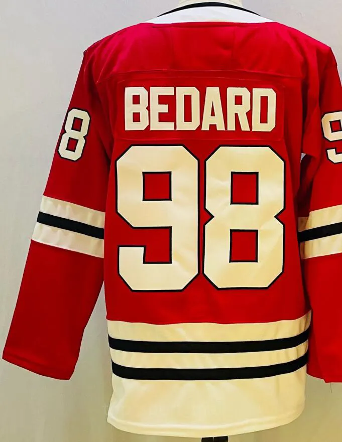Mens Red Ice Hockey Jerseys Authentic 98 Connor Bedard Toews