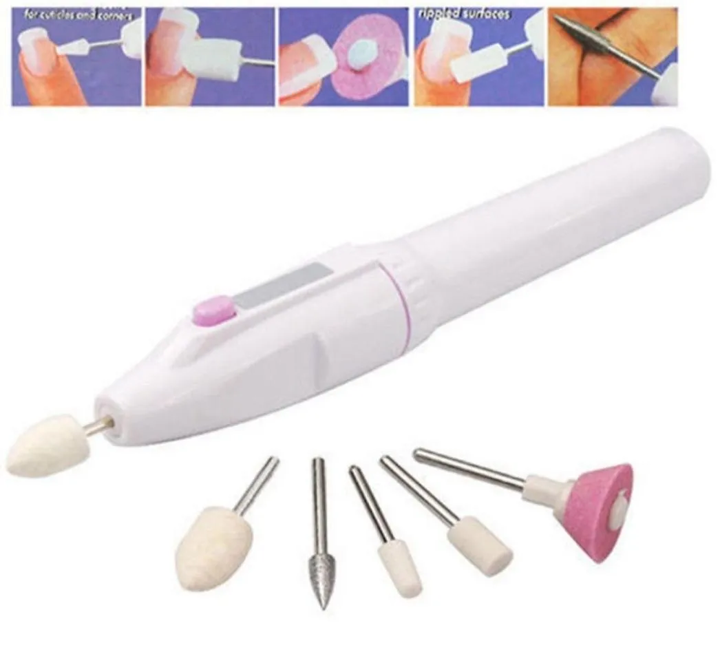 5 Pcsset Grind Heads Nail Manicure Drills Machine Portable Electric Nail Bits Polishing Art Tools Files Accessories9010686