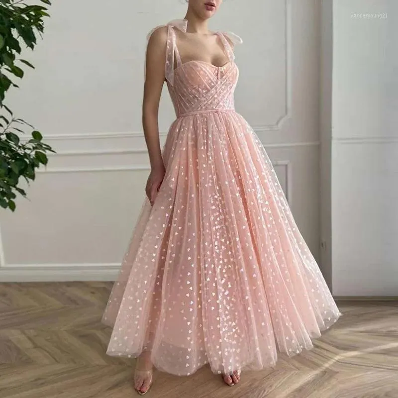 Party Dresses Glitter Prom Peach Sweetheart Shiny Love Tulle