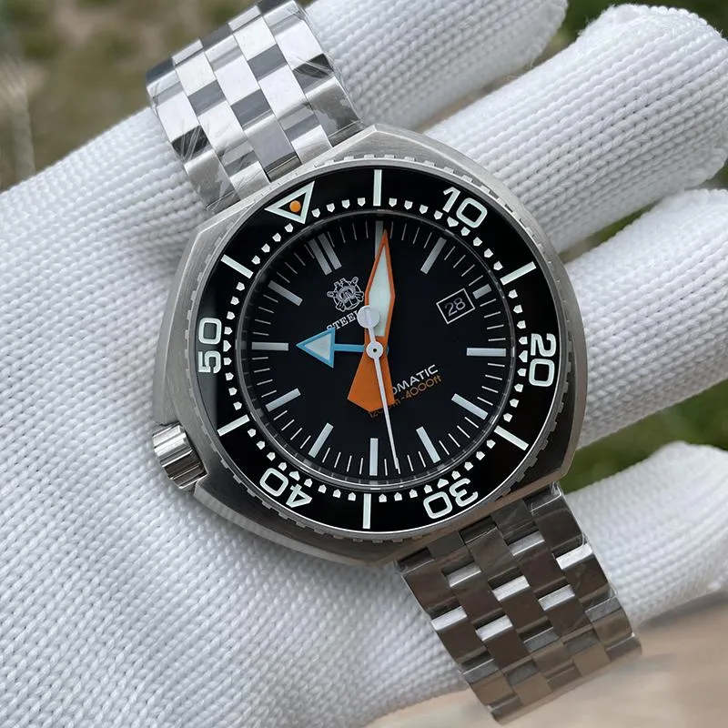 ساعة معصم Steeldive Men Diver Watch العسكرية التلقائية للرسام الميكانيكية Sport1200M مقاوم للماء BGW-9 مدي سيراميك مضيئ NH35