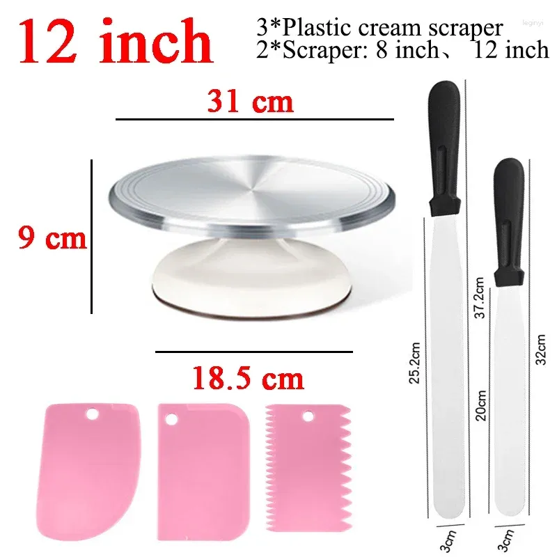 Bakvormen Gereedschap Roterende Taart Draaitafel Aluminiumlegering 10 Inch Draaibare Decoratiestandaard Voor Gebak Cupcakes En Decoraties