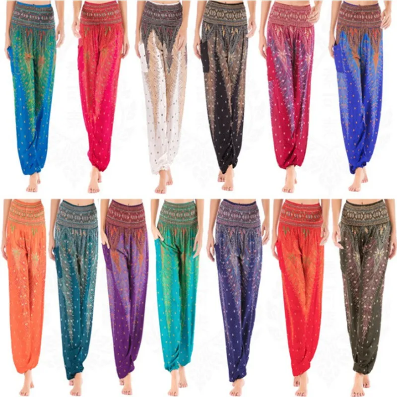 Women s Pants s Loose Bohemian Trouser Roupas Femininas Casual High Waist Woman Clothes Tie Dye Sweatpants Ladies Bottom 230403