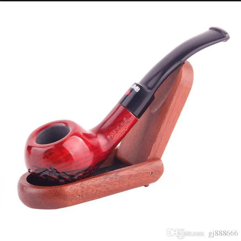 Smoking Pipes Bending Apple pipe classique à petit point rouge Mini pipe portable en acajou