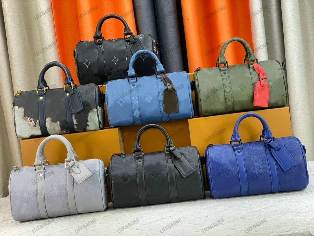 Designer Inspired Crossbody Bag, Crystal Blue Monogram Travel Bag