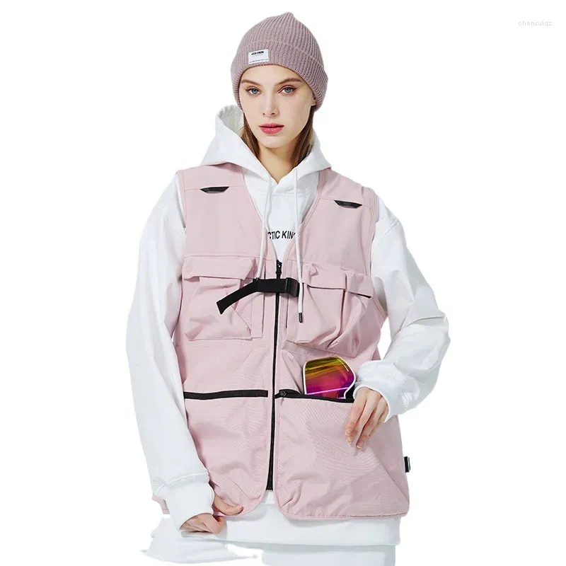 Skidjackor Ski Vest Winter Outdoors Windproof Waterproof Anorak Veneer Double Board kostym snowboardjacka