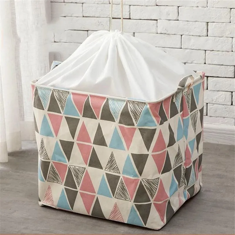 Sacs de rangement en coton et lin, grande capacité, sac pour vêtements ménagers, Style moderne, dortoir d'étudiants, tri de couettes, emballage mobile