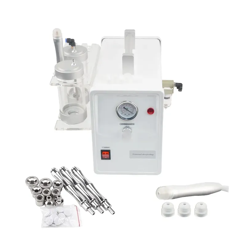 Machine à poudre de cristal pour nettoyage en profondeur du visage, Microdermabrasion en cristal à 4 poignées, pour soins de Peeling de la peau