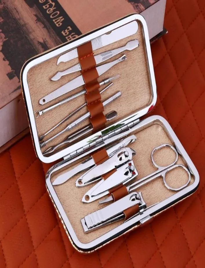 12pcs manicure set Stainless Steel nail extension kit Clipper cutters for manicure Pedicure Tools Professional set for manicure5001522