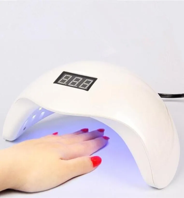 48W Dual UV LED Nail Lamp Nail Dryer Gel Polish Curing Light with Bottom 30s60s Timer LCD display2808393