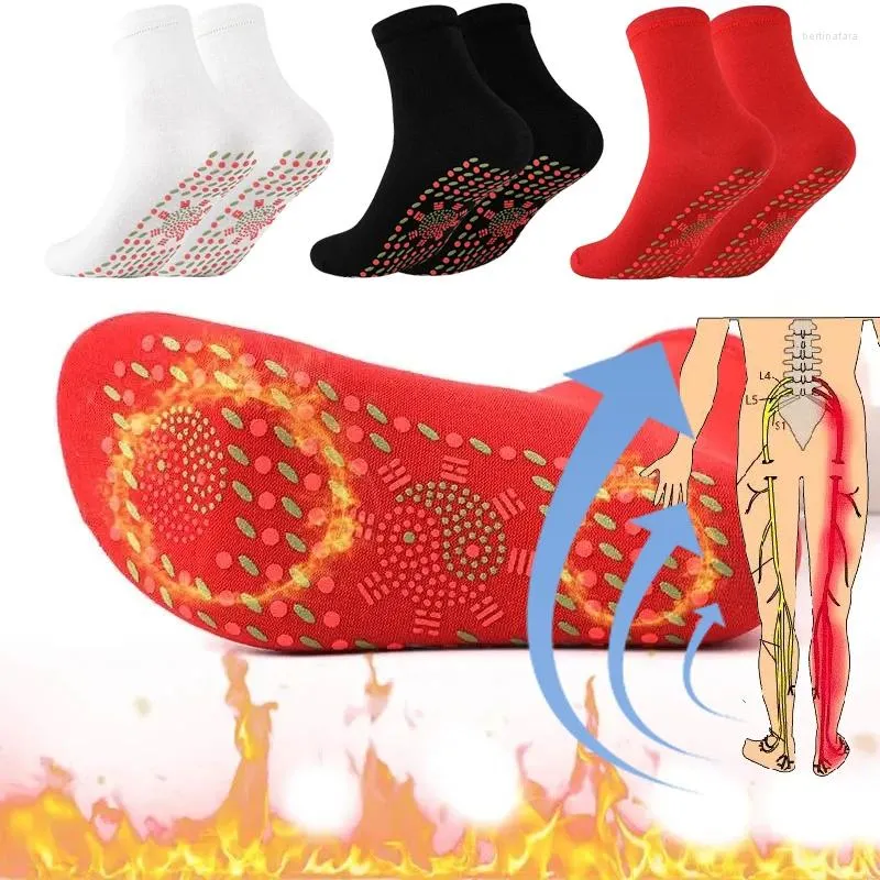 Women Socks Ay Tsao Self Heating Thickened Medium Stockings Moxibustion Health Tomaline Promote Energy Circulation Hosiery