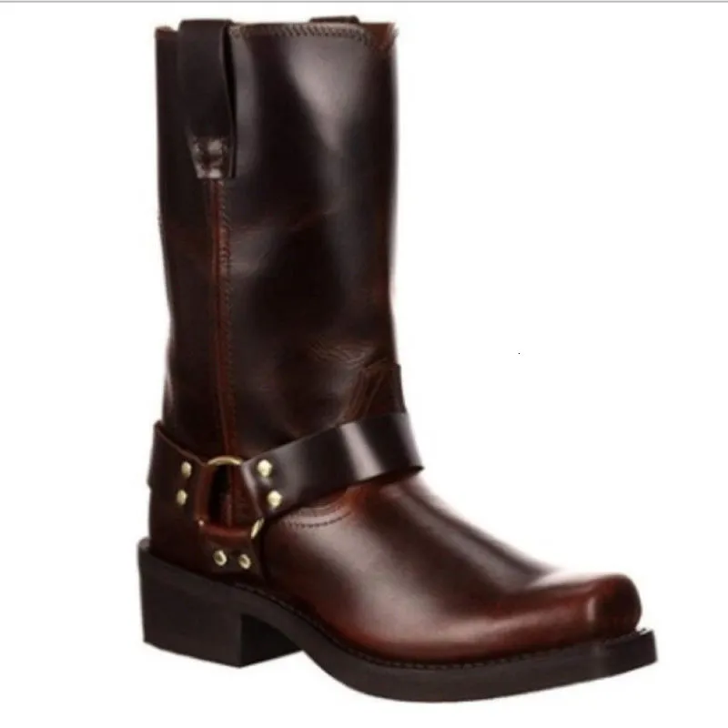 Men's tall top shaft cowboy boots