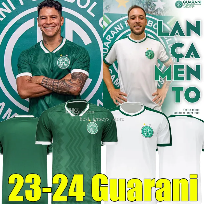 2023 Guarani Futebol Clube Soccer Jerseys 23/24 Mendes Eric Rondinelly Nasario Elias Fumagalli Lenon 2024 uniformes de camiseta de fútbol blanca local verde visitante