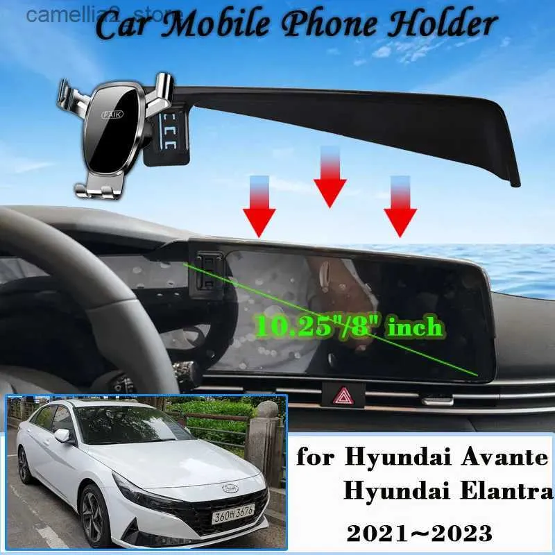 Uchwyt samochodu do Hyundai Elantra Avante N linia CN7 2021 2022 2023 PRZEDZYSKI PLEFELETU MODELNEGO GPS Wspornik Grawitacyjny Stojak Auto Accessories Q231104