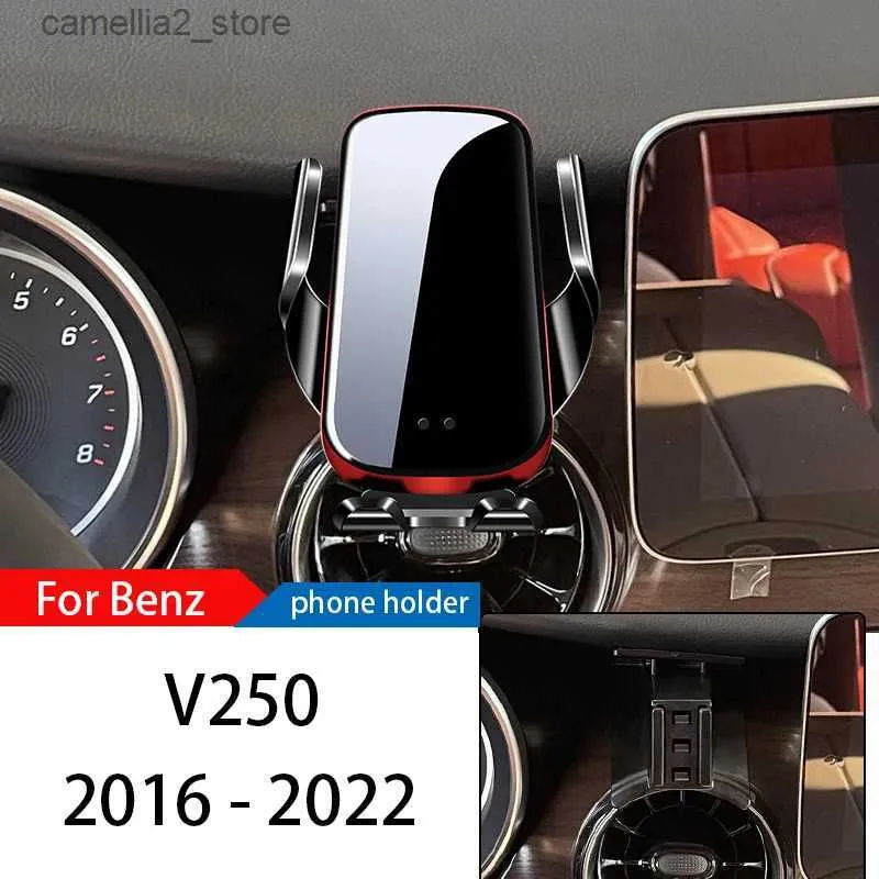 Araba Tutucu Kablosuz Şarj Cihazı Araba Telefon Tutucu Montaj Standını Mercedes-Benz V250 W447 2016-2022 Ayarlanabilir GPS Navigasyon Mobil Braket Q231104