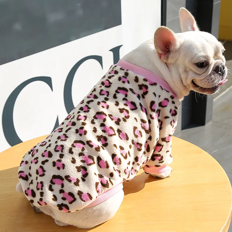 Middelgrote hond Franse Bulldog Puppy Herfst en winter thermische pyjama Jas Dierbenodigdheden Kat Tweebenige kleding Groothandel