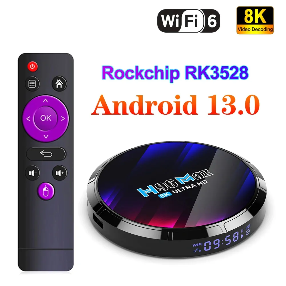 H96 Max Artı Tv Kutusu Android 8.1 4Gb 64Gb Akıllı Set üstü Kutusu Rk3328 Dört ç