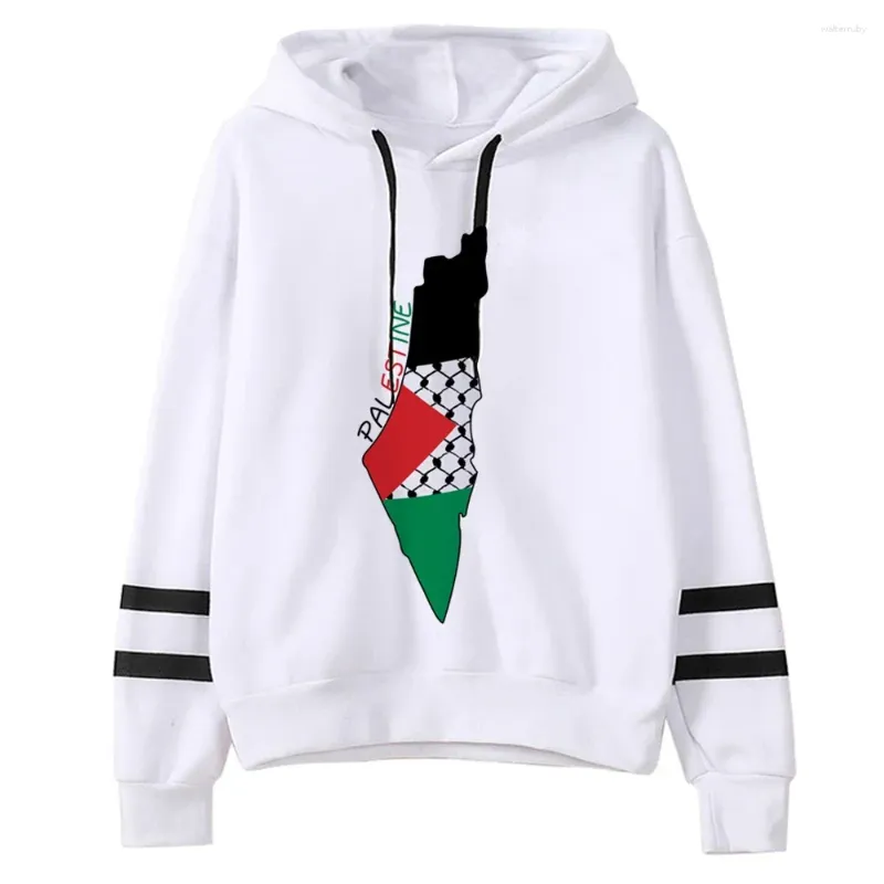 Hoodies femininos Palestina Mulheres Gráfico 2023 Tracksuit Sweater Feminino Vintage