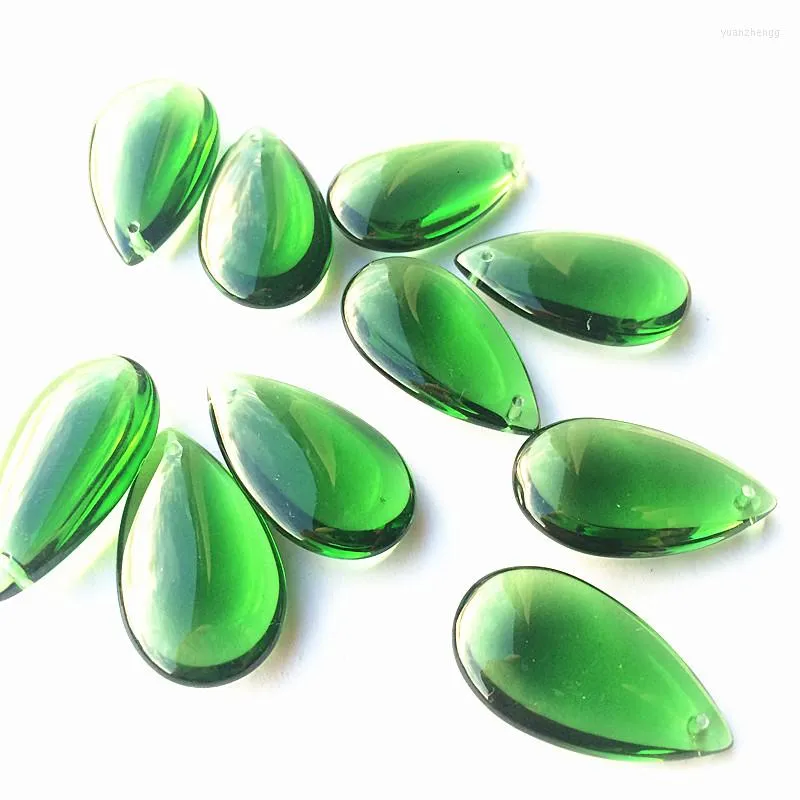 Chandelier Crystal 100pcs/lot 38mm Droplet Oval Glass Lighting Parts Pendants (Free Rings)For Beads Curtain Accessories