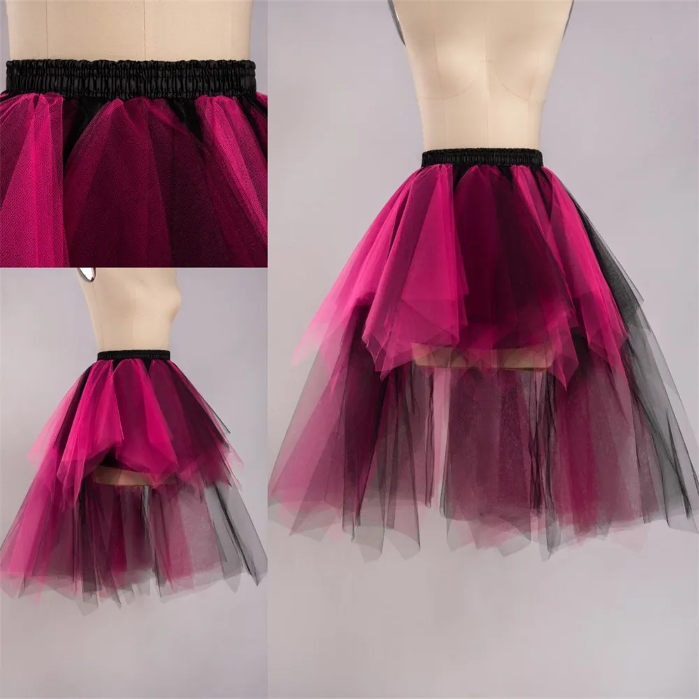 MisShow donne arcobaleno Tutu gonna corta 5 strati morbido Tulle Pettiskirt  ragazze natale Halloween costumi Cosplay gonne a rete