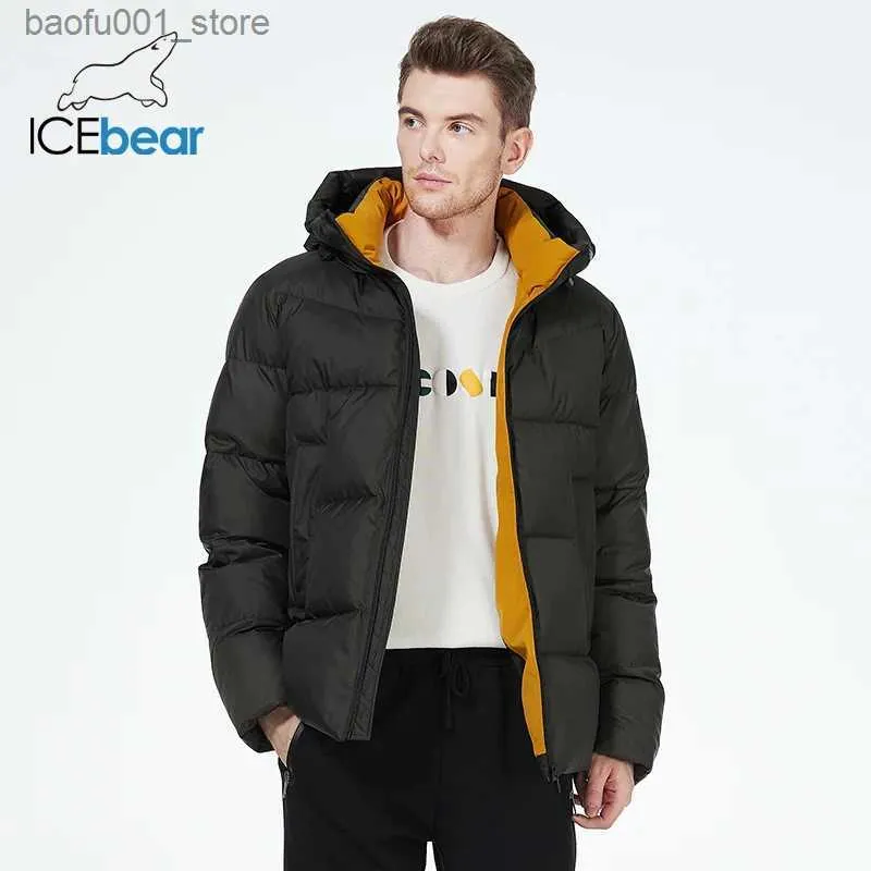 Parkas pour hommes ICEbear 2023 nouveau manteau d'hiver pour homme veste décontractée épaissir veste en coton chaud MWD3479I Q231103