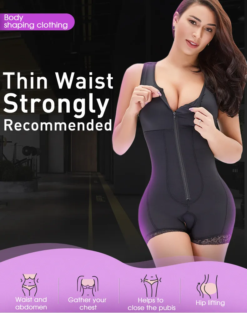 Fast Shipping! One Piece Zivame Full Body Shaper With Front Zipper