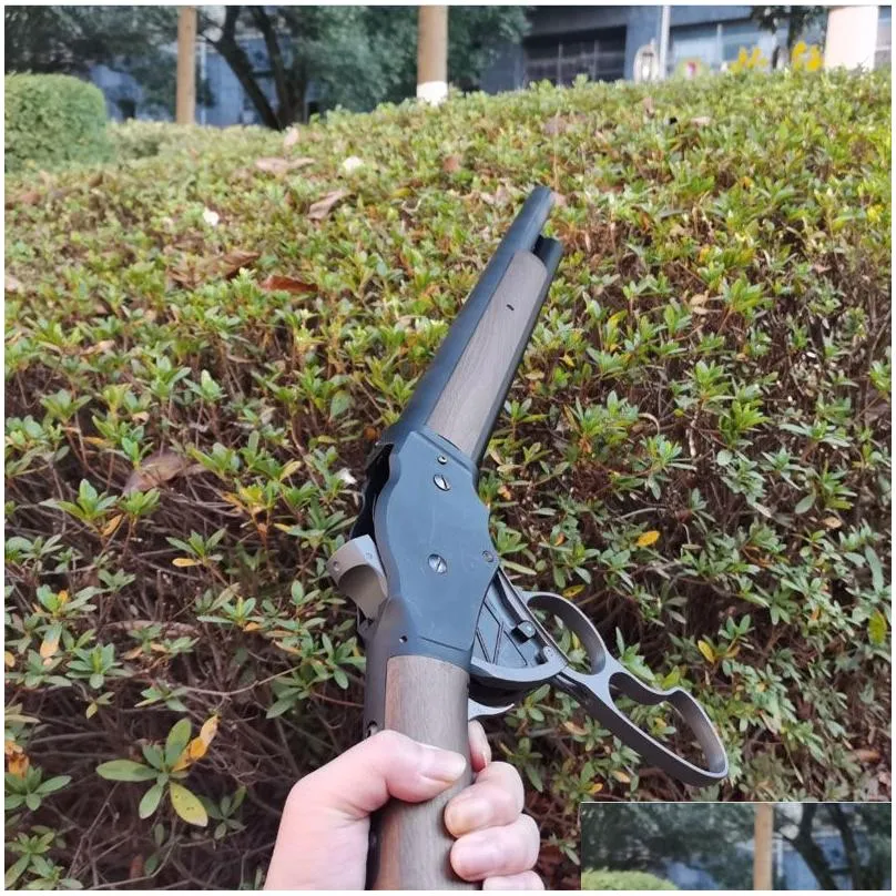 Jouets pistolet Winchester M1887 Shell Ejection Peluche Blaster Modèle de tir Lanceur Fusil Sniper pour garçons Adts Enfants Jeux de plein air Drop Dhtvu