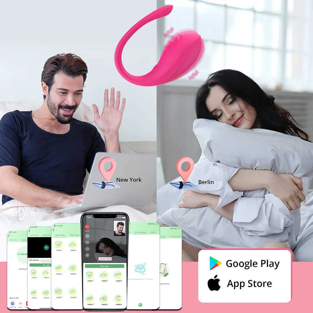 Nuovi vibratori per app Bluetooth Uovo Telecomando senza fili G Spot Stimolatore del clitoride Massaggiatore Giocattoli del sesso per le donne_voghion.com