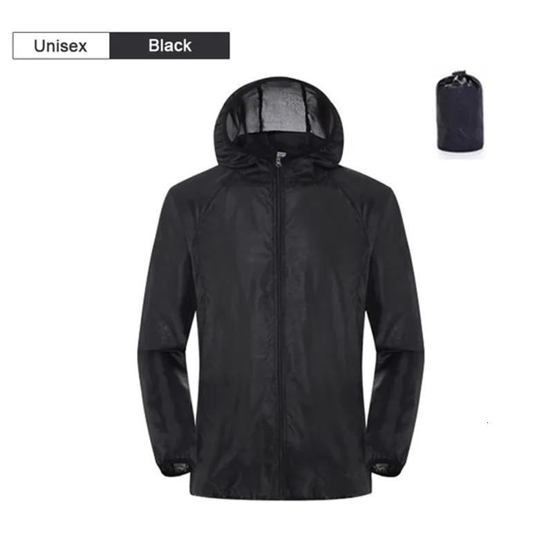 Outdoor Jacken Hoodies Camping Regenjacke Männer Frauen Wasserdichte Sonnenschutzkleidung Angeln Jagdkleidung Schnell trocknende Haut Windjacke mit Tasche 230403