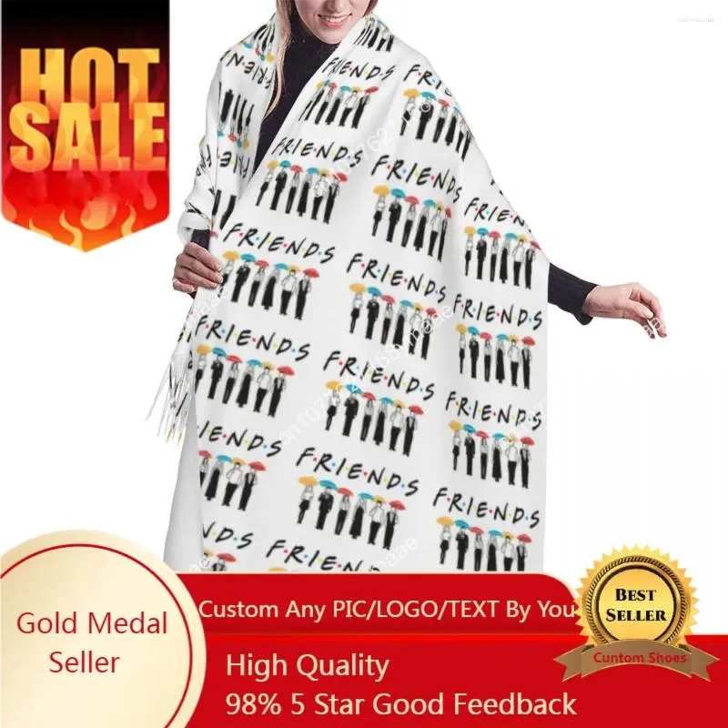 Foulards Custom Lady Grand Funny TV Show Femmes Hiver Automne Épais Chaud Gland Châle Wrap Mode Polyvalent Femme Écharpe