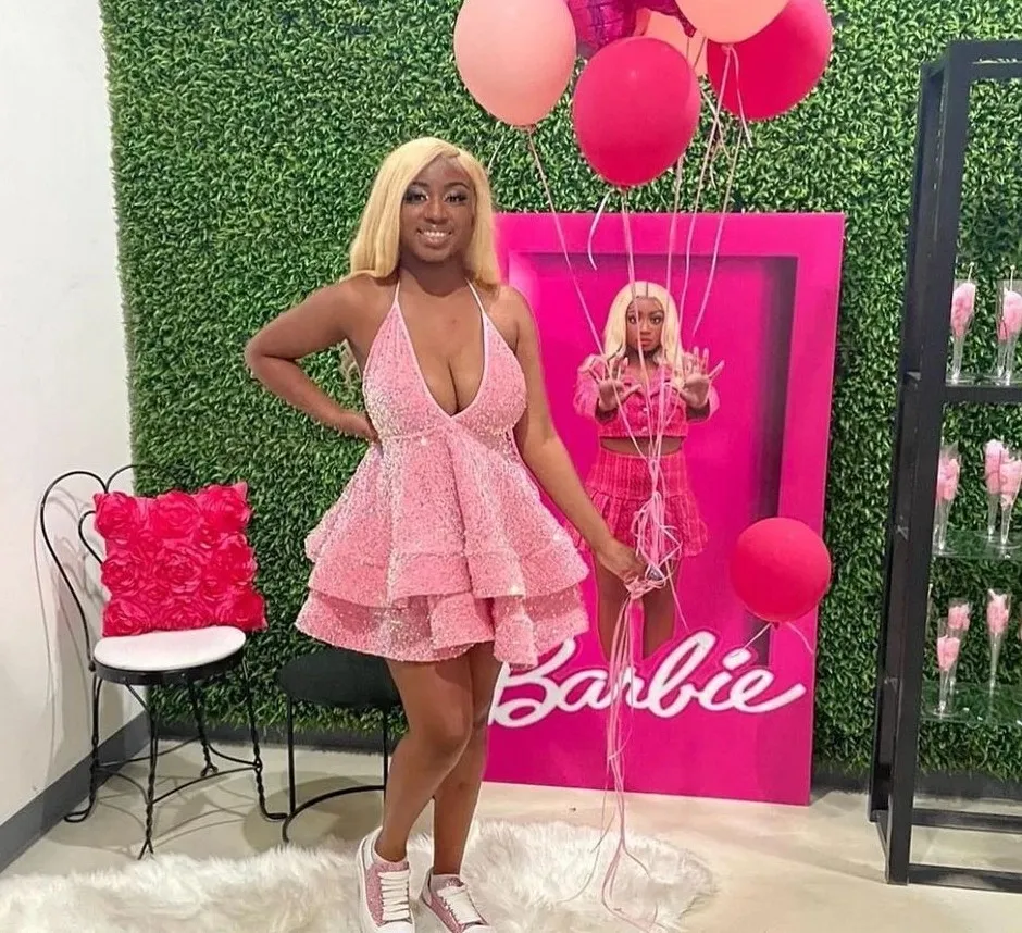 pink barbie birthday dress Pink Glam Tutu Dress – Layla's Boutique main image 1