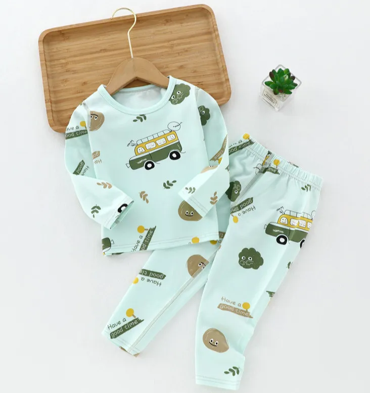 The latest panda pijama spring and autumn pure cotton boneless children home clothes many styles to choose support customized logo