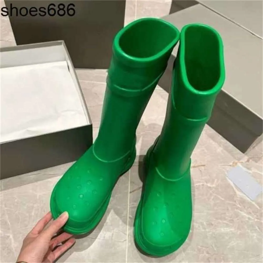 balencigaFashion Knight Waterlaarzen Hoge Buis Herenschoenen Hoofd Regenlaarzen Dames Waterschoenen Mouw Waterdicht en Antislip Parijs Regenschoenen