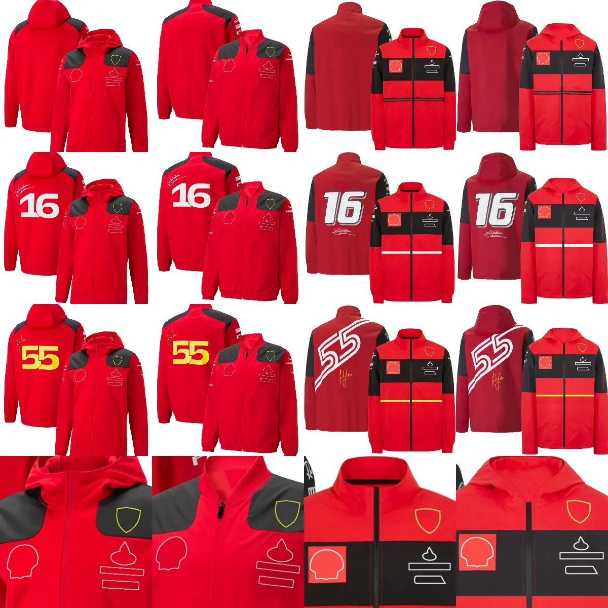 2022-2023 F1 Team Hoodie-jack Formule 1 Racing Windjack voor heren Lente en herfst Fahion Winddicht jack met capuchon Kapmantel