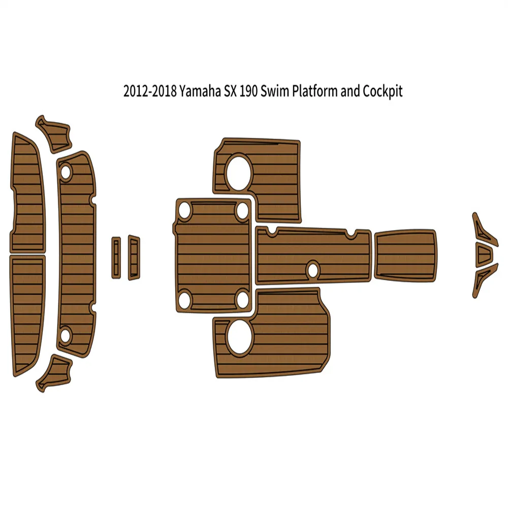 2012-2018 Yamaha SX 190 Platforma pływacka łódź kokpit eva faux teok tal