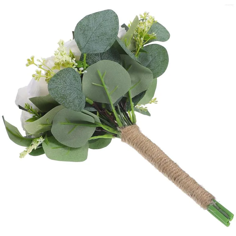 Dekorative Blumen Künstlicher Brautstrauß Braut Weeing Blumensträuße Strandhochzeit Tischdekoration