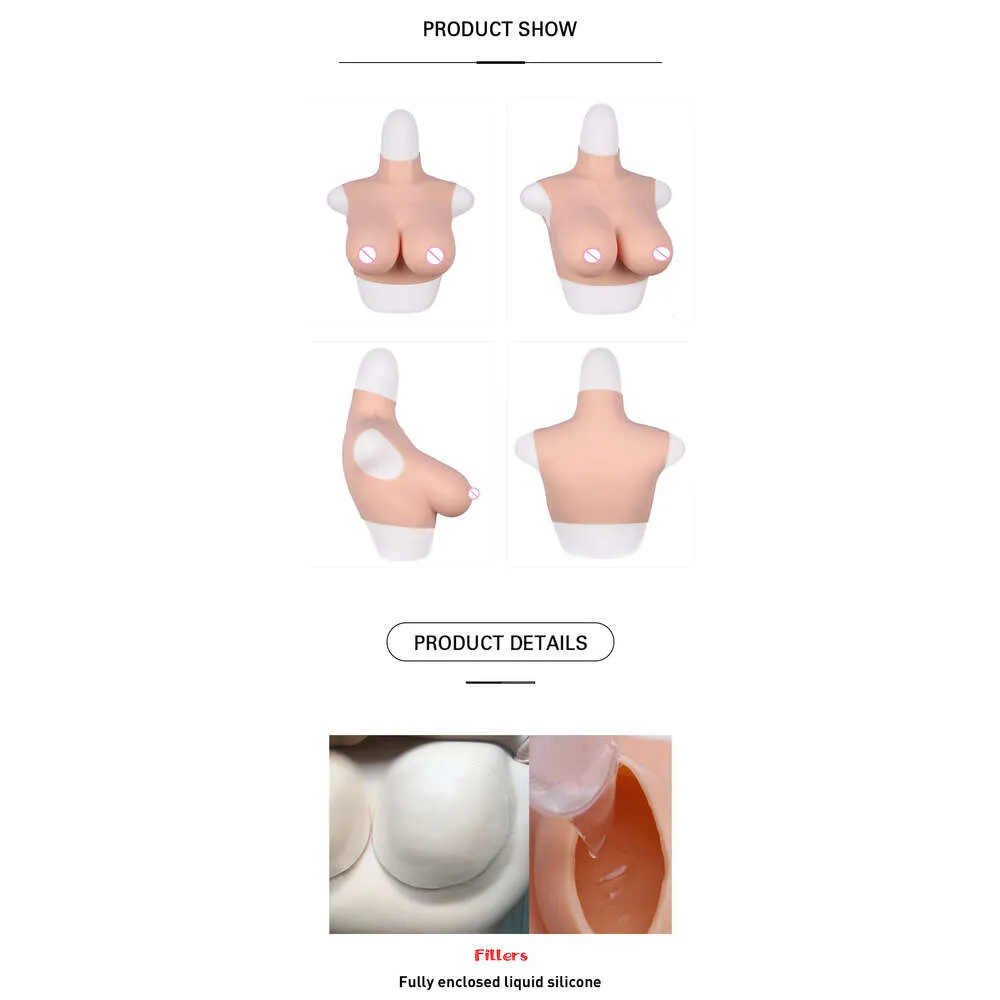 Silicone Breast Form Plate Fake Boobs Hight S Cup Crossdresser Transgender