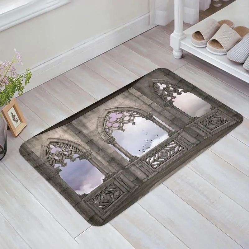 Carpets Gothic Vintage House Decorative Carpet Living Room Area Rug Floor Mat Bedside Hallway Doormat Kids Bedroom Home Decoration