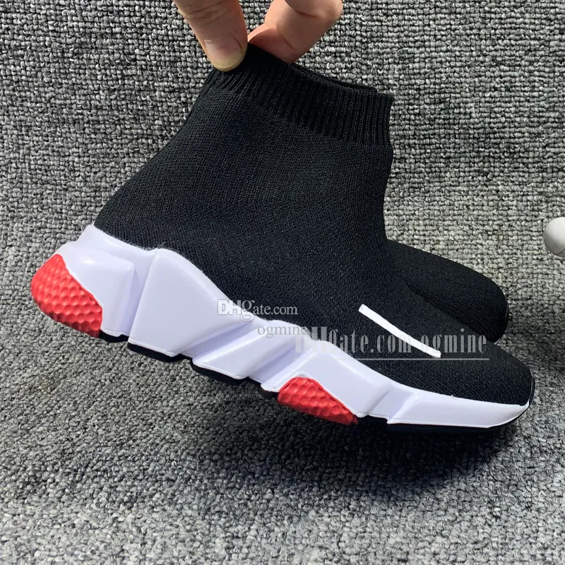 2023 Kids Shoes Designer Black Speed Sneaker Girls Baby Kid