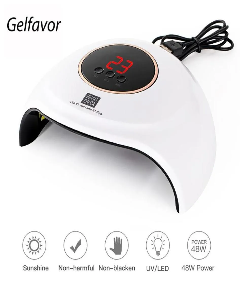 Gelfavor lampe de séchage des ongles pour manucure 36W UV LED sèche-vernis Gel capteur automatique câble USB Machine3939561