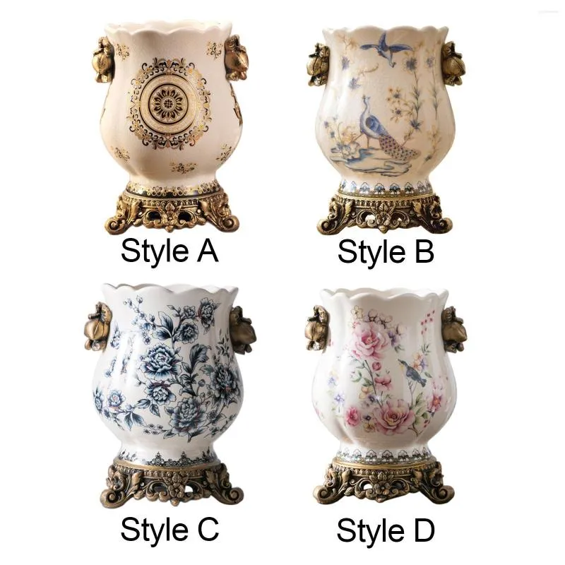 Vases Vintage Ceramic Vase Wedding Gifts Art Crafts Po Prop Elegant Flowerpot Handicraft For Bedroom Indoor Party Tabletop Decor