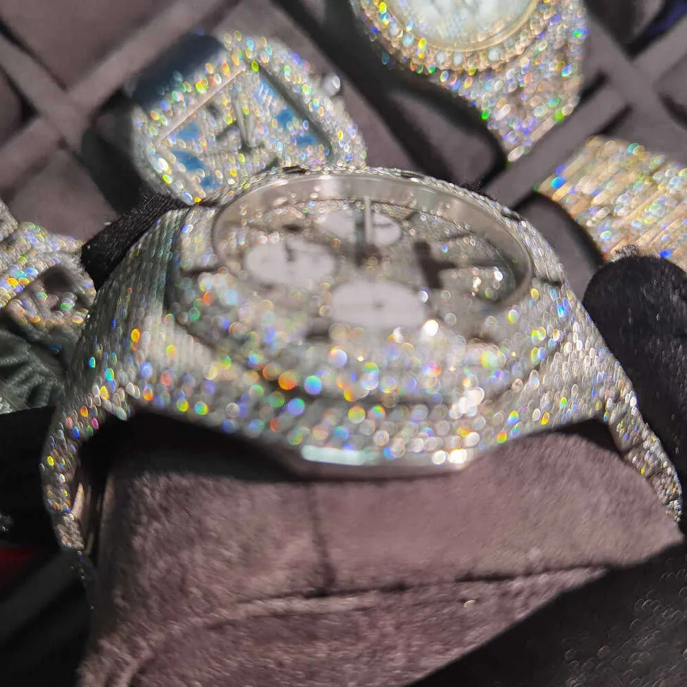 YDME – montre de luxe glacée, fait à la main, personnalisé, Tter VVS, Moissanite, incrustation de diamant, Hip Hop, Modification de bijoux, glacé