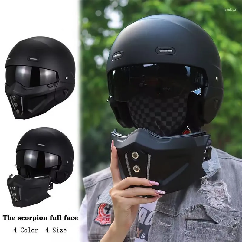 I Caschi Da Moto Sono Dotati Di 2 Lenti Scorpion Casco Moto Modulare  Maschio Retro Capacete Casco Cruiser Mezzo Berretto Tattico DOT Approvato  CE Da 73,56 €