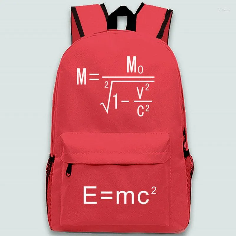 أكياس مدرسية EMC Packpack Mass Energy Tefference Daypack E MC Schoolbag Rucksack Satchel Bag Bag Outdoor Day Pack