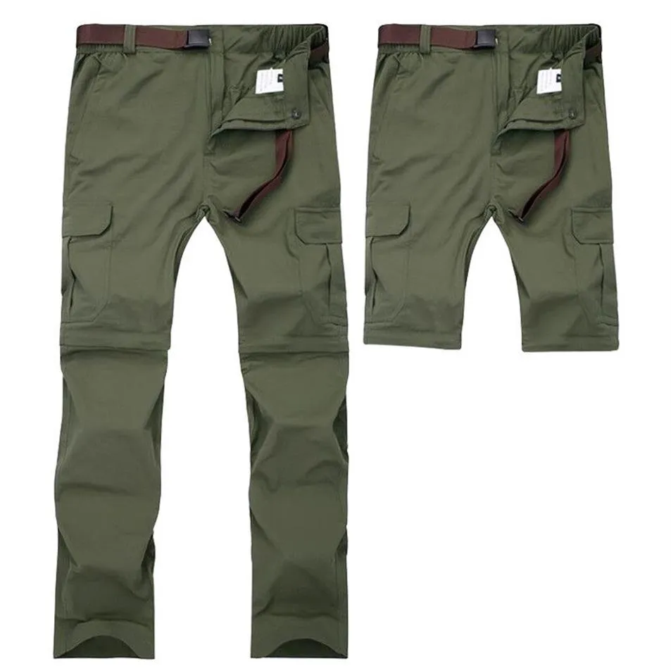 Pantalon Cargo détachable pour hommes, pantalon d'été respirant à séchage rapide, poches militaires, pantalon tactique imperméable 7XL280j