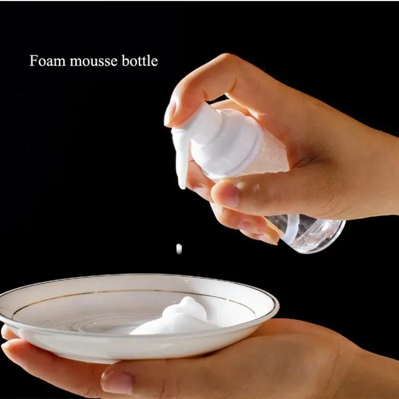 New 50ml Foaming Mousse Bottle Whipped Points Bottling Fine Shampoo Lotion Refillable Bottles Foam Pump Soap Dispenser PETVolume