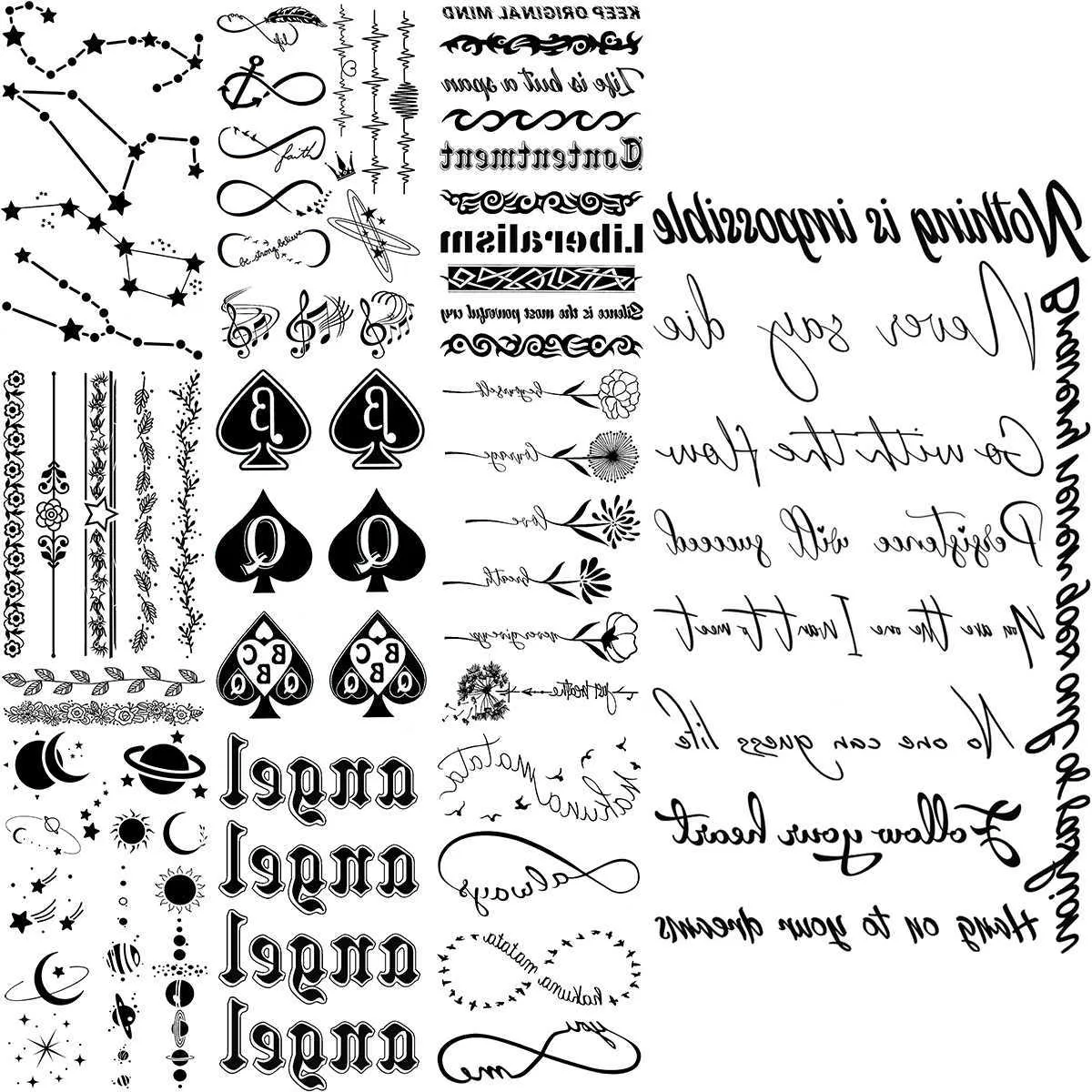 Tatuaggi di frasi – temporanei vegani | Temporalis®, image size:1200x1200