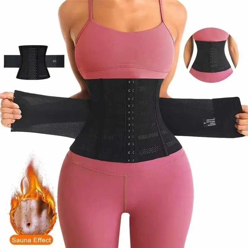 Women's Shapers LMYLXL Waist Training Tight Abdominal Wrap Body Shape Weight Loss Belt Flat Abdominal Part Girdle After Training 230404