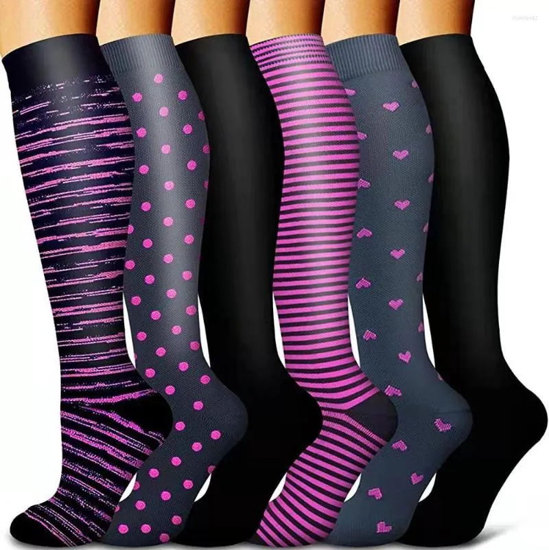 Chaussettes de sport Compression prévenir les varices course à pied cyclisme voyage chaussette hommes professionnel en plein air Football basket-ball Sport